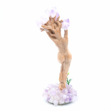 Statue Dryade Arbre Améthyste Naturelle