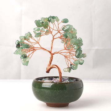 Arbre de Vie en Améthyste - Aventurine - Quartz Rose - Arbre Energétique Déco Zen