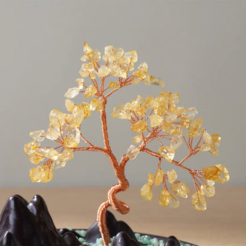 Arbre de vie en Citrine - Prospérité et Abondance
