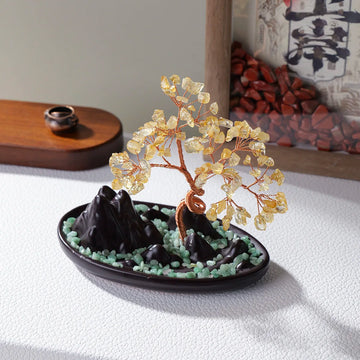 Arbre de vie en Citrine - Prospérité et Abondance